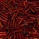 Miyuki Bugle 6mm Beads - Silverlined ruby BGL2-11